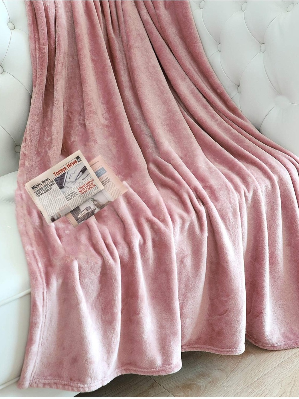 Plush Pink Cozy Oversized Throw Blanket